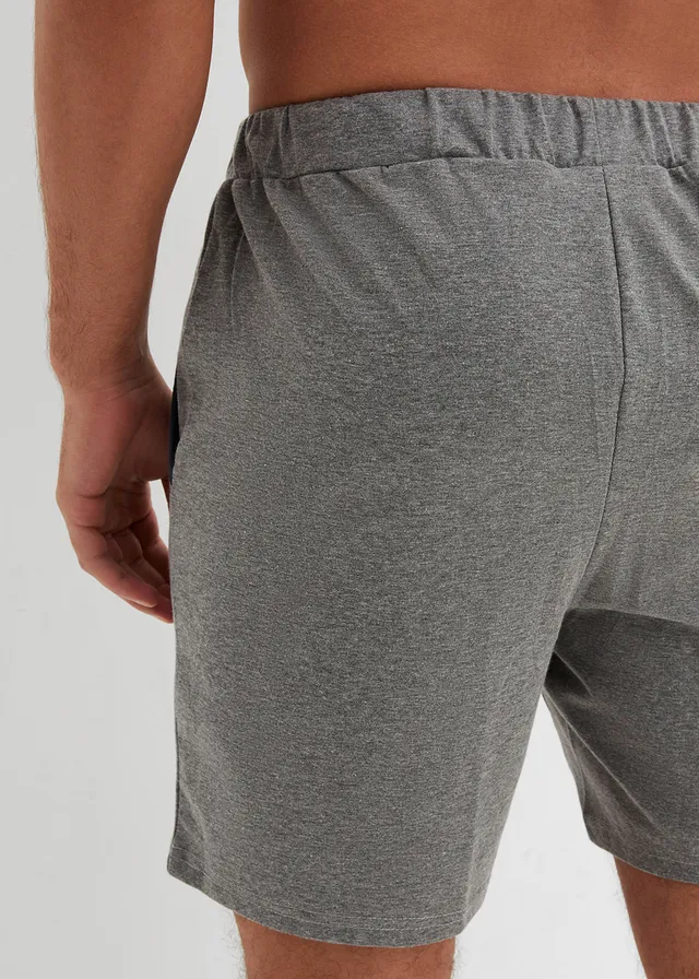 Lots de 2 shorts de pyjama • gris chiné+bleu nuit • product-page.page-title-suffix