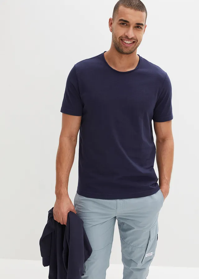 T-shirt van puur biologisch katoen, Kleur: donkerblauw