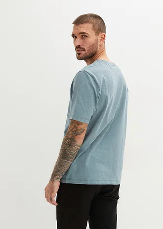 T-shirt van puur katoen, loose fit • grijsgroen • bonprix online shop