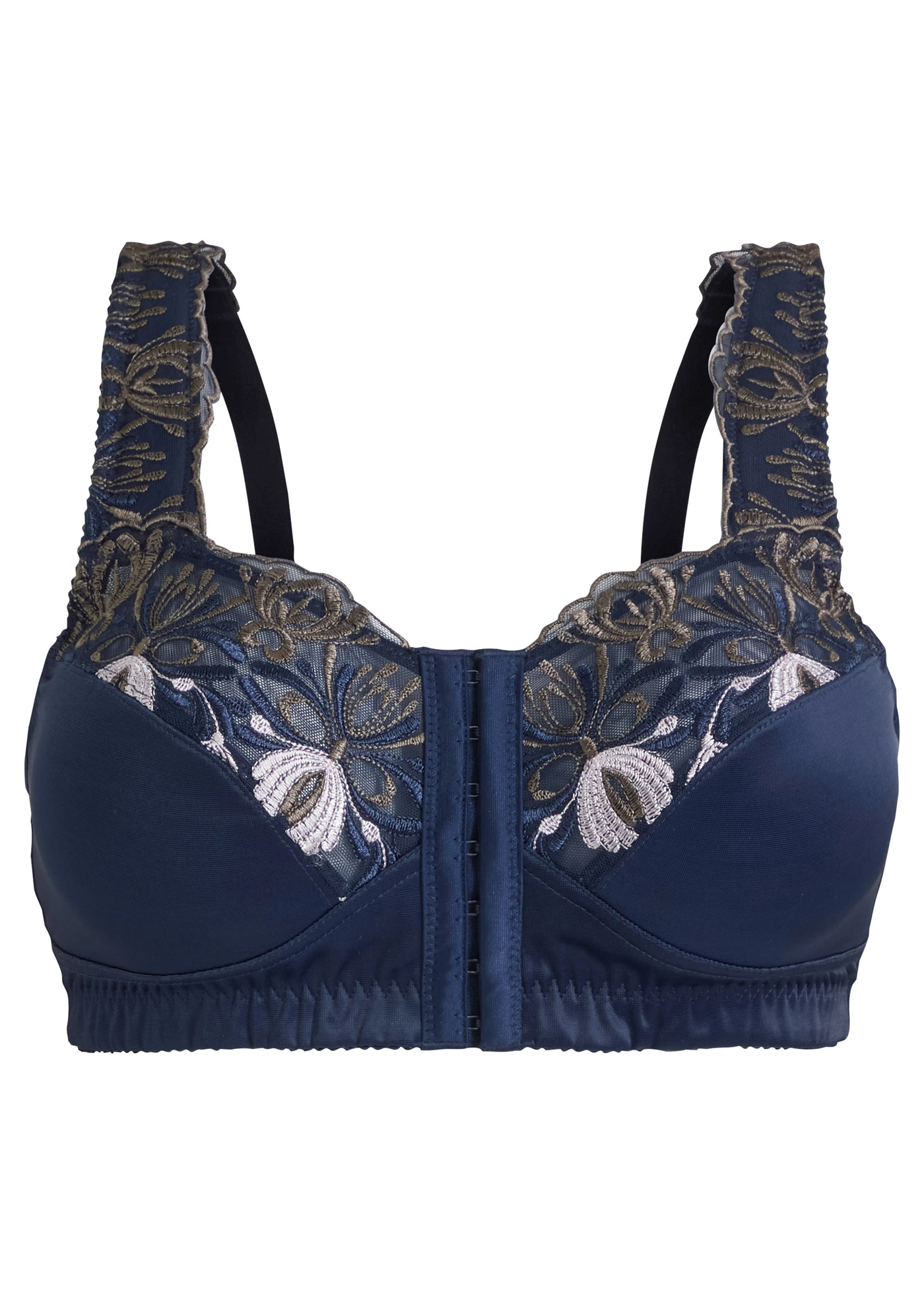 Soutien-gorge grand maintien sans armatures, fermeture devant • bleu foncé • Boutique bonprix