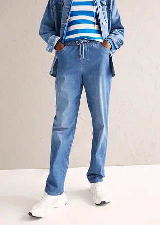 High waist instapjeans, straight (set van 2) • lichtblauw denim+donkerblauw denim used • bonprix online shop