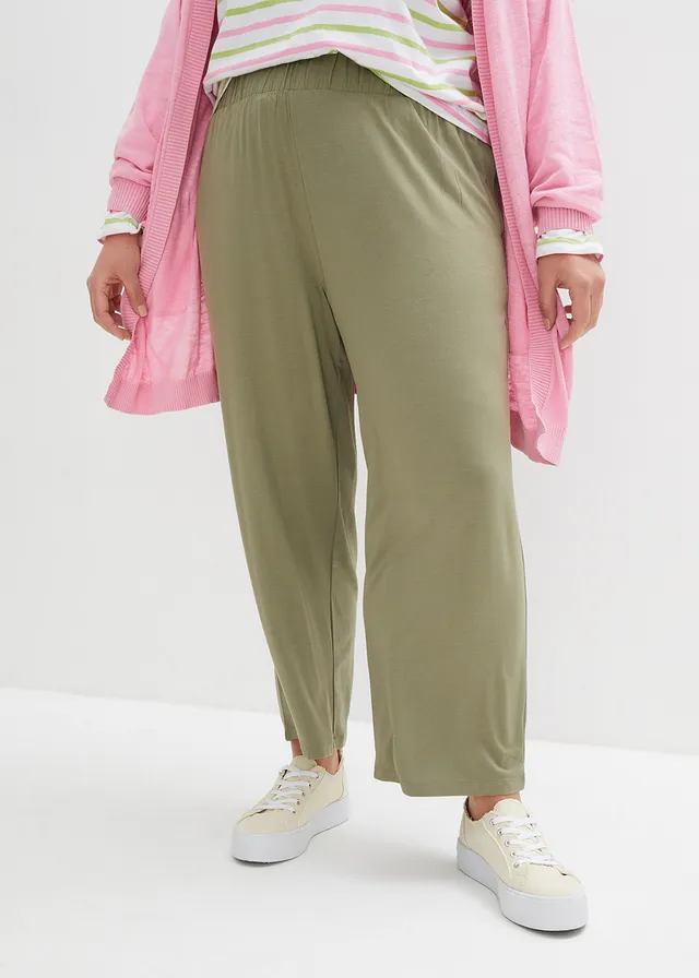 7/8 instapbroek high waist (set van 2), Kleur: donkerblauw-olijfgroen