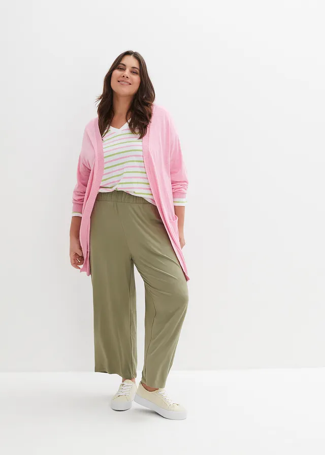7/8 instapbroek high waist (set van 2), Kleur: donkerblauw-olijfgroen