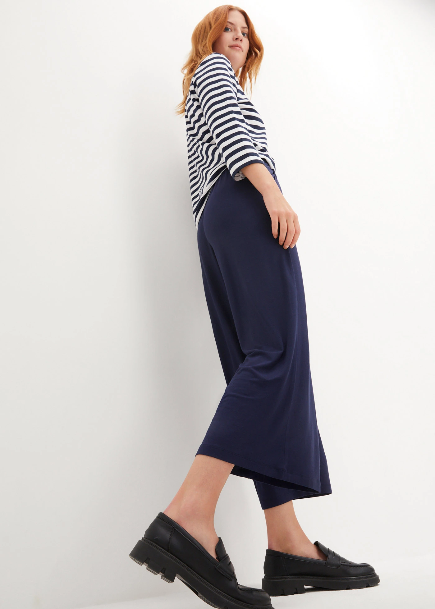 7/8 jersey broek van een soepele viscosemix • donkerblauw • bonprix online shop