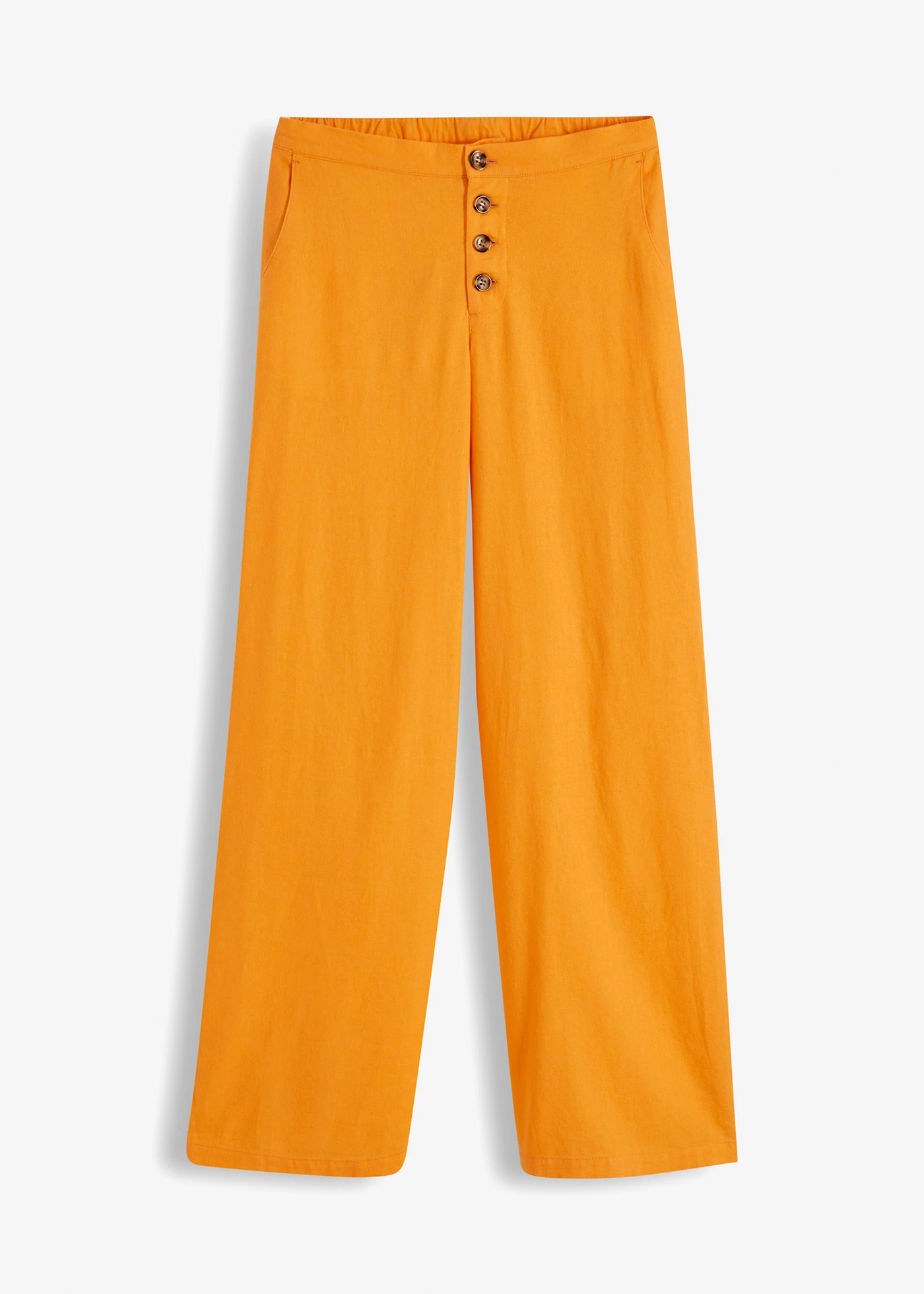 Pantalon palazzo en lin mélangé, long • orange clair • Boutique bonprix