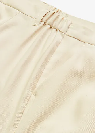 Kalhoty se sklady u pasu • šedobéžová • bonprix obchod