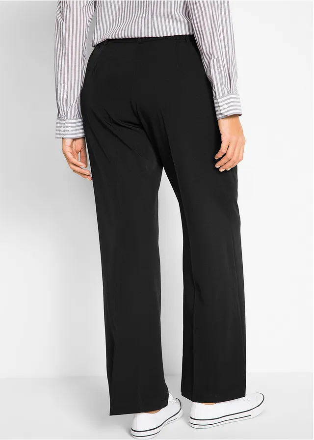 Marlene Dietrich broek met comfortband, Kleur: zwart