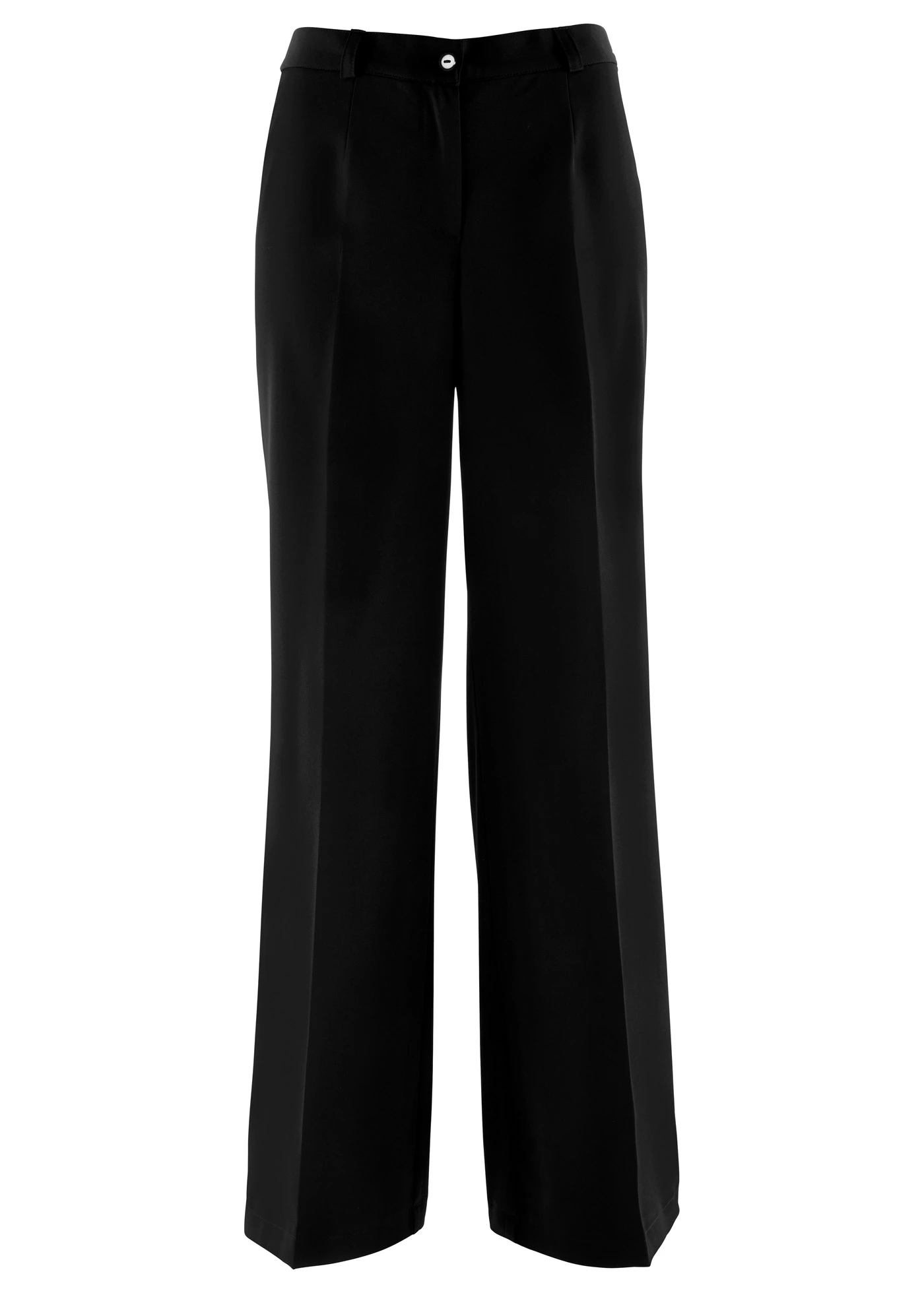 Pantalon large à pinces et taille élastiquée • noir • Boutique bonprix