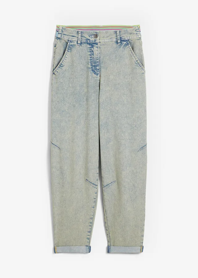 Jeans met vintage wassing, Kleur: blue stone