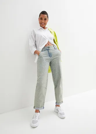 Jeans met vintage wassing, Kleur: blue stone