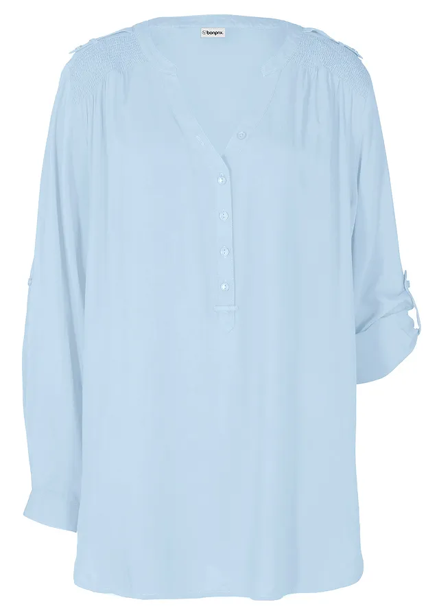 Blouse douce en viscose • bleu clair • Boutique bonprix