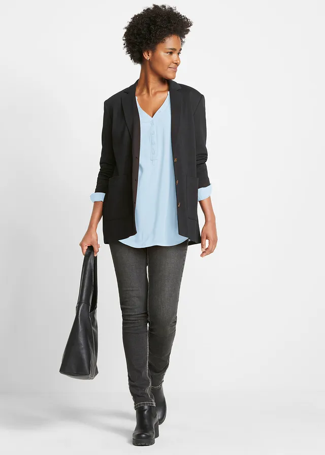 Blouse douce en viscose • bleu clair • product-page.page-title-suffix