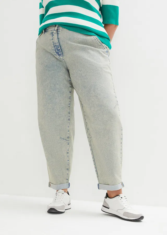Jeans met vintage wassing, Kleur: blue stone