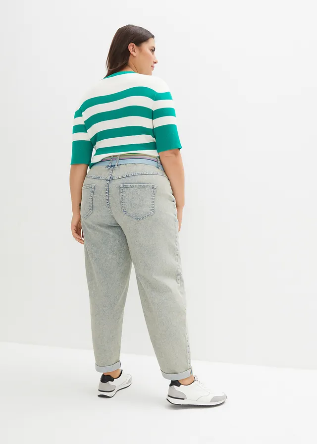 Jeans met vintage wassing, Kleur: blue stone