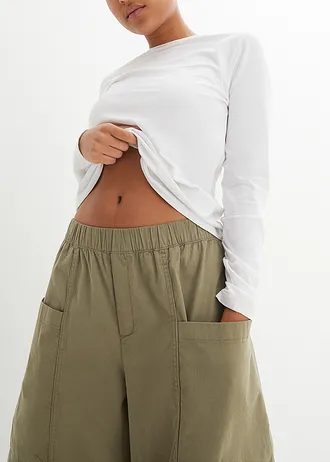 Ballonbroek van een elastische katoenmix • olijfgroen • bonprix online shop