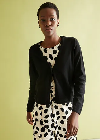 Fijngebreid vest • zwart • bonprix online shop