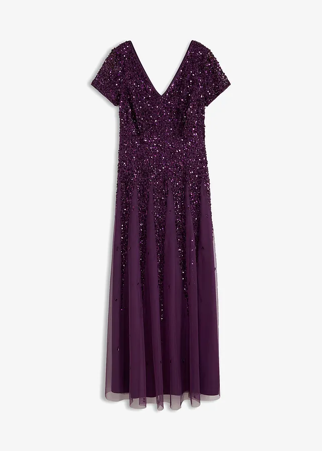 Robe à sequins, Couleur: violet foncé