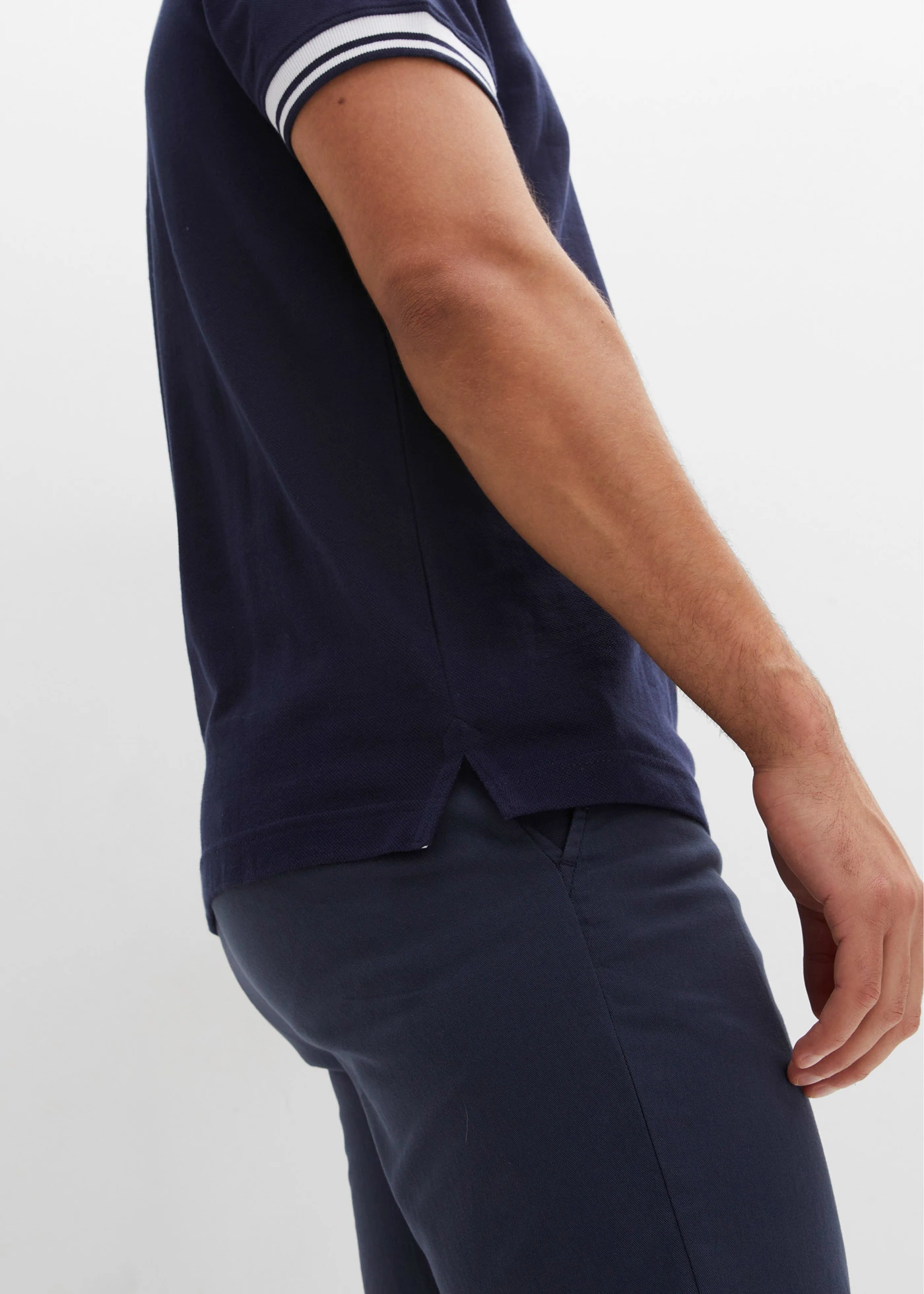 Piqué poloshirt van biologisch katoen, korte mouw • donkerblauw • bonprix online shop