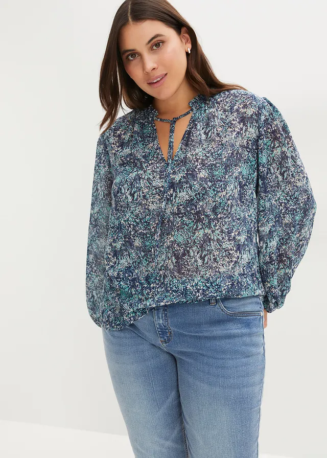 Gedessineerde tuniek, Kleur: blauw