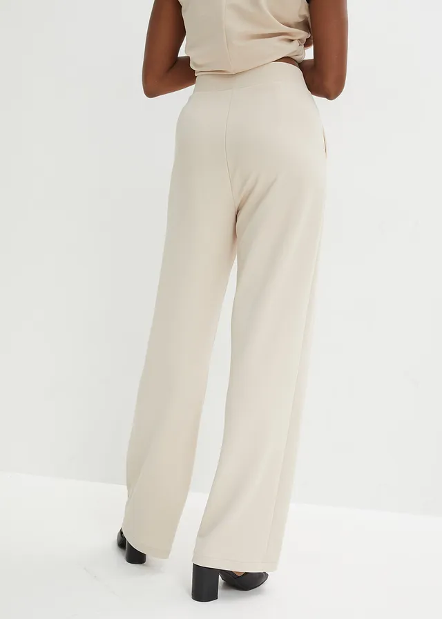 Instapbroek van stevige interlock, Kleur: lichtsand