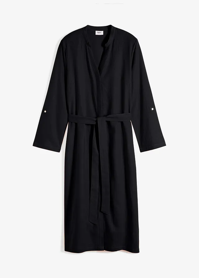 Robe à poches en lin et viscose