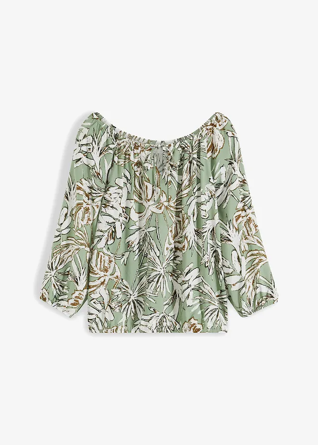 Tuniková blúzka, potlačená, z padavej viskózy