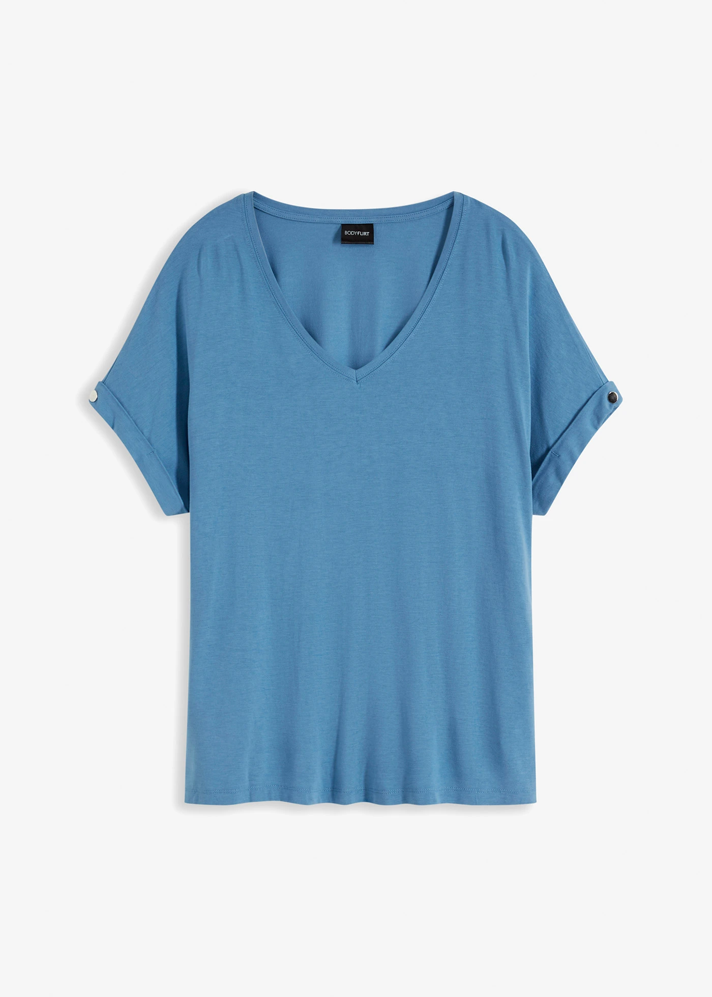 T-shirt en viscose fluide • bleu mat • Boutique bonprix