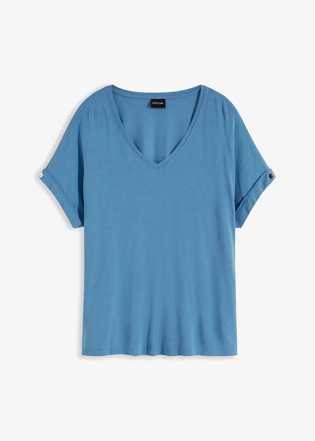 Shirt van vloeiende viscosemix