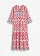 Maxi jurk van soepele viscose, Kleur: wit/pink/blauwpaars met print