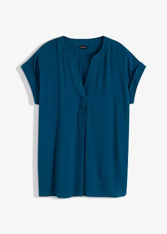 Tuniek van viscose, Kleur: blauwpetrol
