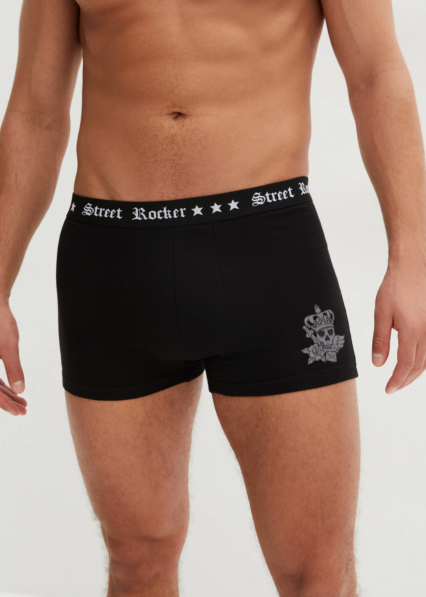 Strakke boxer met katoen (set van 3) • zwart met print • bonprix online shop