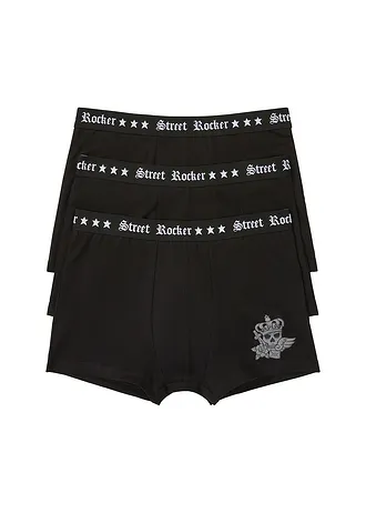 Strakke boxer met katoen (set van 3) • zwart met print • bonprix online shop