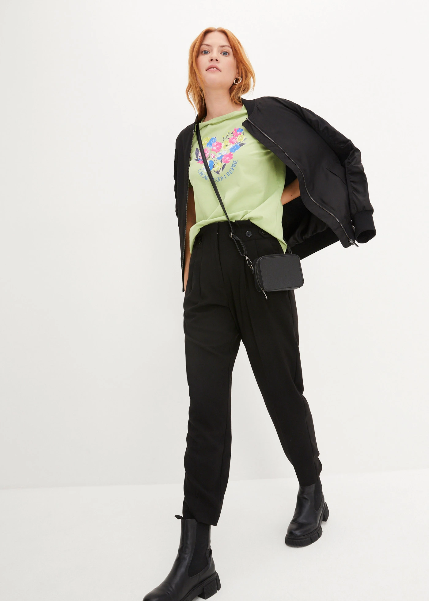 Oversize bluzon • černá • bonprix obchod