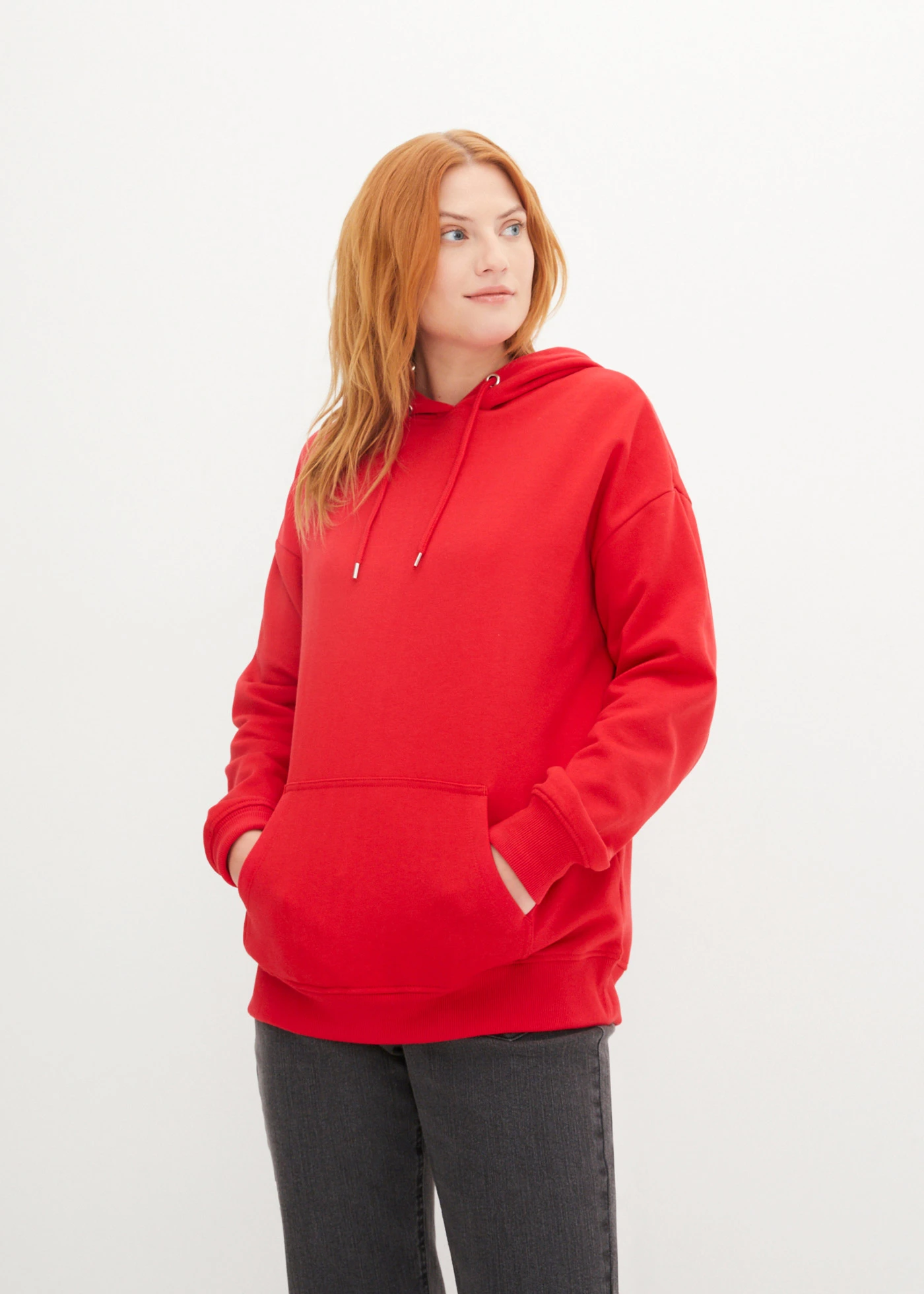 Sweat à capuche oversize • rouge • Boutique bonprix