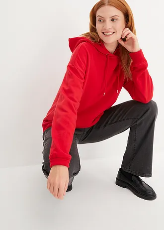 Oversize mikina s kapucí • červená • bonprix obchod