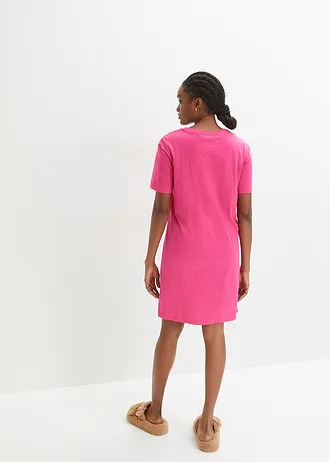 Chemise de nuit oversize en fil flammé, Couleur: rose