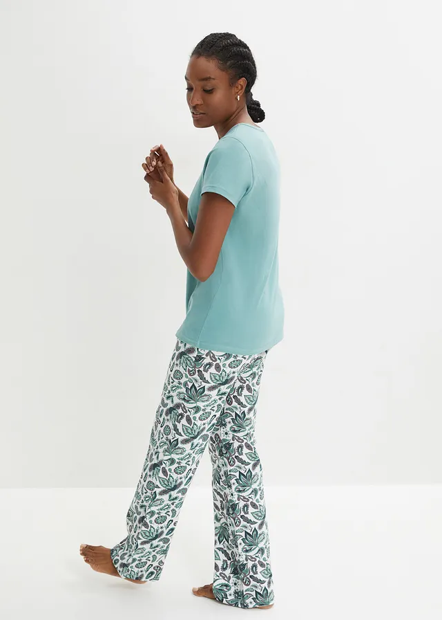 Pyjama (3-delige set), Kleur: donkerblauw-rooksalie