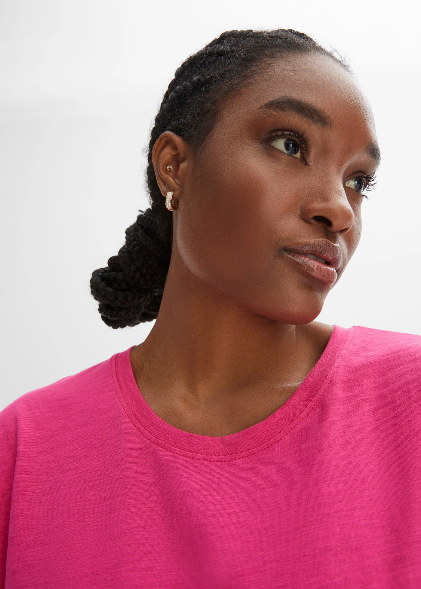 Chemise de nuit oversize en fil flammé • rose • Boutique bonprix