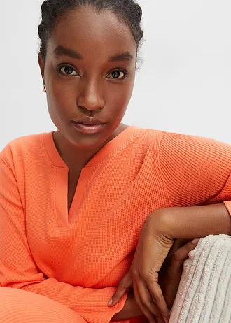 Pyjama van jersey-piqué (2-dlg. set) • zalmoranje • bonprix online shop