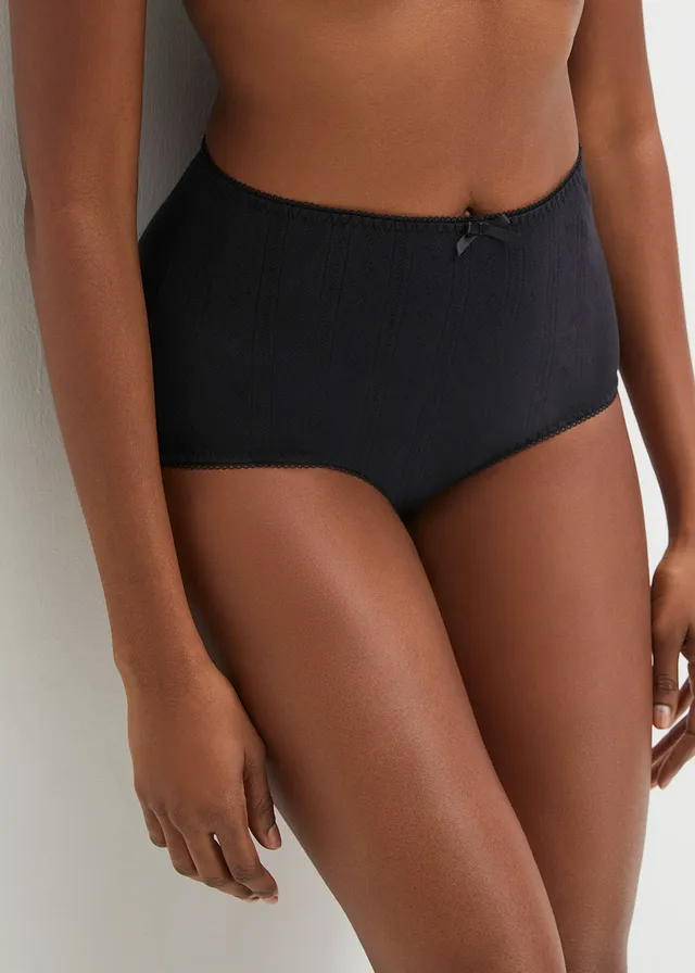 Tailleslip van licht katoen (set van 4), Kleur: zwart
