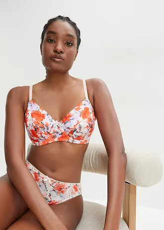 Slip met biologisch katoen (set van 5) • asoranje gebloemd+pinklady+lichtviolet • bonprix online shop