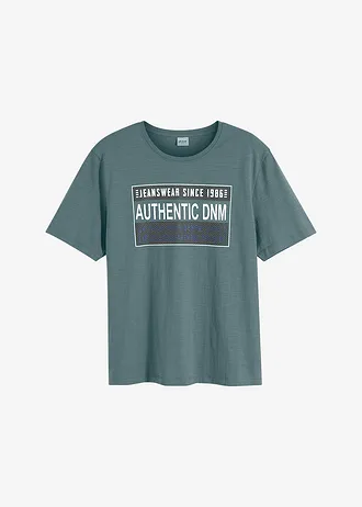 T-shirt van puur katoen, loose fit • grijsgroen • bonprix online shop