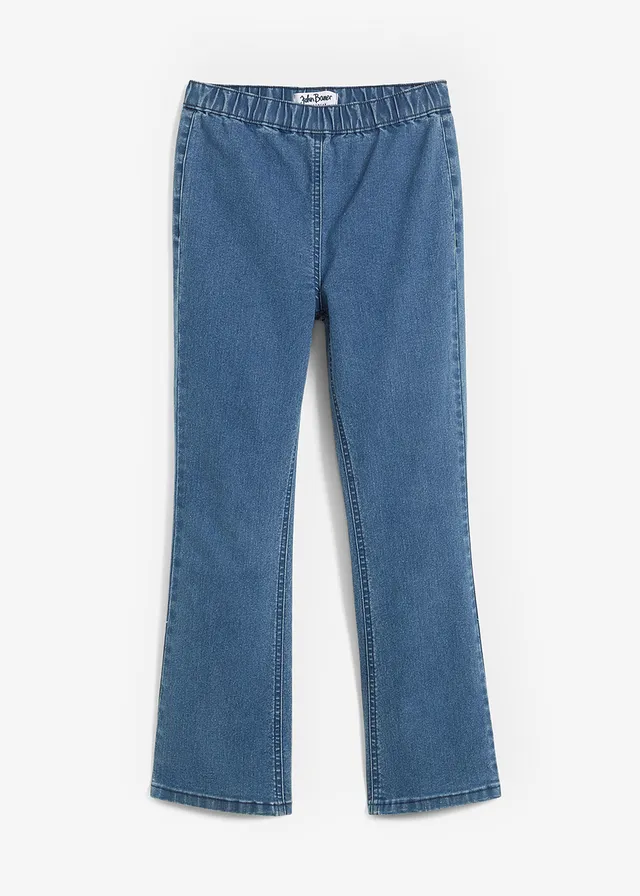 Blugi jeggings evazați, Mid Waist