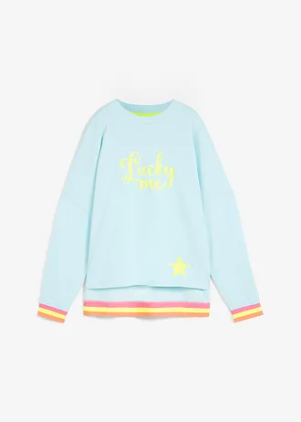 Bluză casual oversize cu bete multicolore, 100% din bumbac