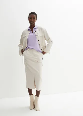 Shirt met een open polokraag • lichtviolet • bonprix online shop