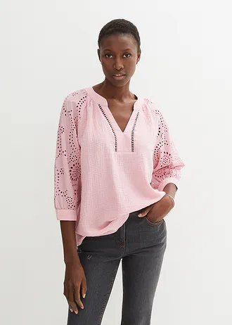 Tunika ze vzdušného mušelínu • čajová růže • bonprix obchod