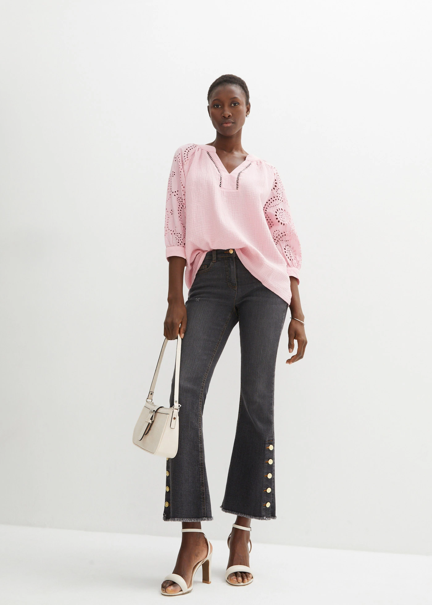 Tunika szellős muszlinból • tearózsa • bonprix áruház