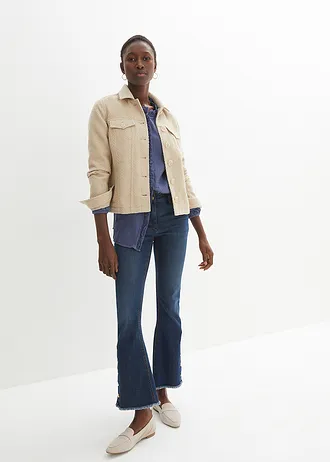 Mousseline blouse met kant • indigo • bonprix online shop