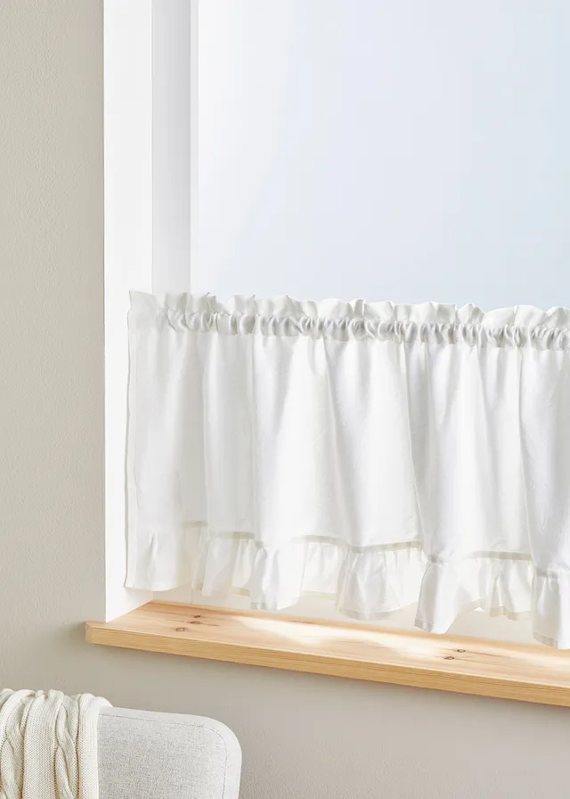 Vitrážková záclona bio bavlna s riasením Vitrážková záclona bio bavlna s riasením