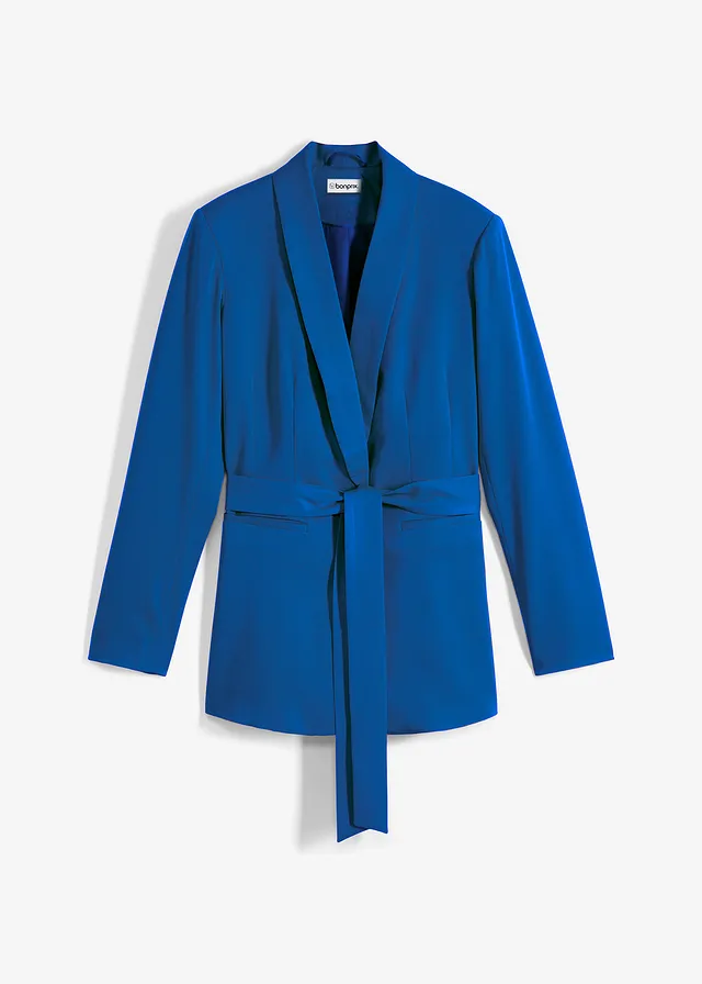 Blazer met ceintuur, Kleur: arctisch blauw